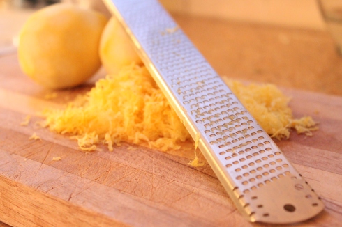 Microplane lemon zester from "Baking Family"